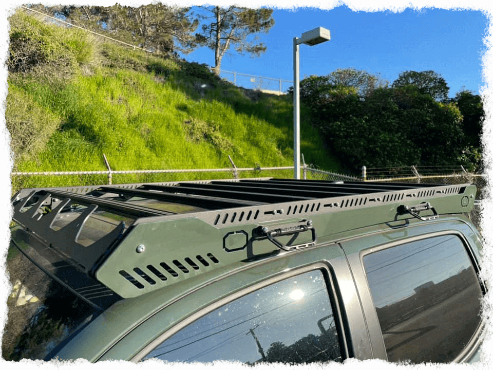 Overlanding storage installed on the top of a vehicle by Outlander Motorsports