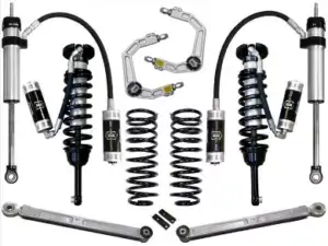 Lift Kit vs. Leveling Kit | Outlander Motorsports in Martinez, CA. Image of parts of a suspension lift kit. Concept image of 4x4 upgrades or off-road modification.